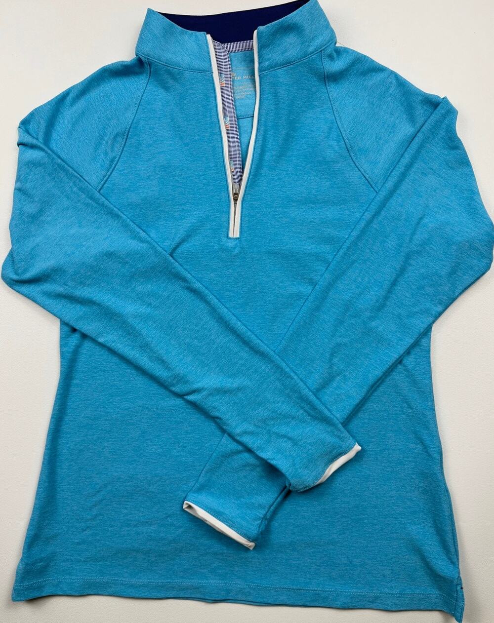 Peter Millar Crown Sport Women's Quarter Zip Pullover Blue UPF 50+ Size S